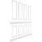 Ekena Millwork 94 1/2"L (Adjustable 108"H to 132"H) Ashford Square Panel Stacked Wall Wainscot Paneling Kit WPKUST042P108 - alternate 4